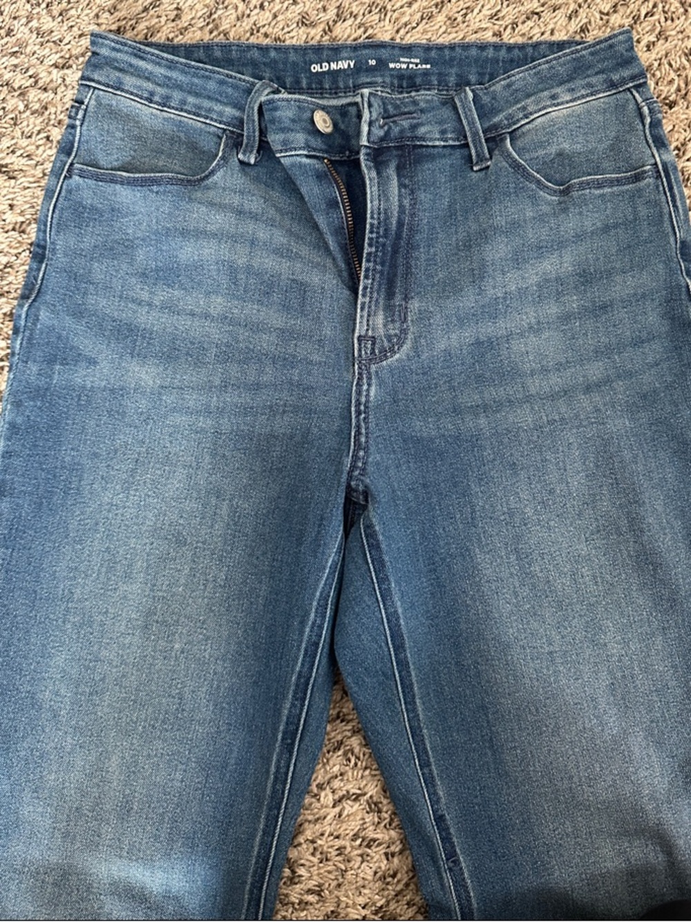 Old Navy Medium Blue Women's wow Flare Jeans - Picture 2 of 3